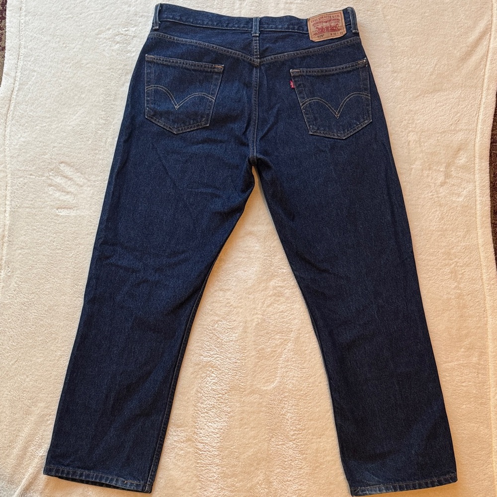 Levi's Men's 505 Regular Fit Blue Jeans W36 L30 - Picture 6 of 8